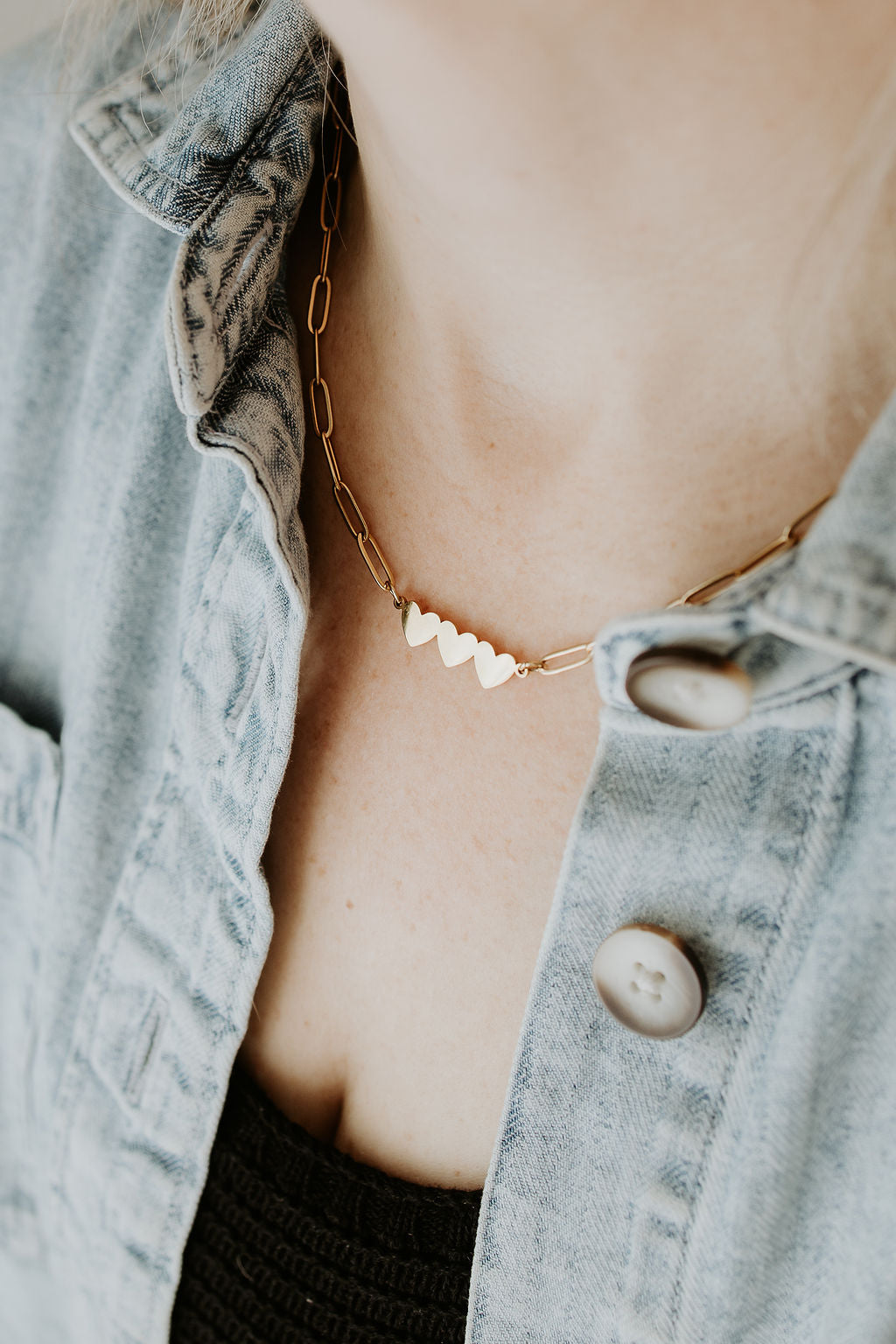 3 HEARTS STORY NECKLACE