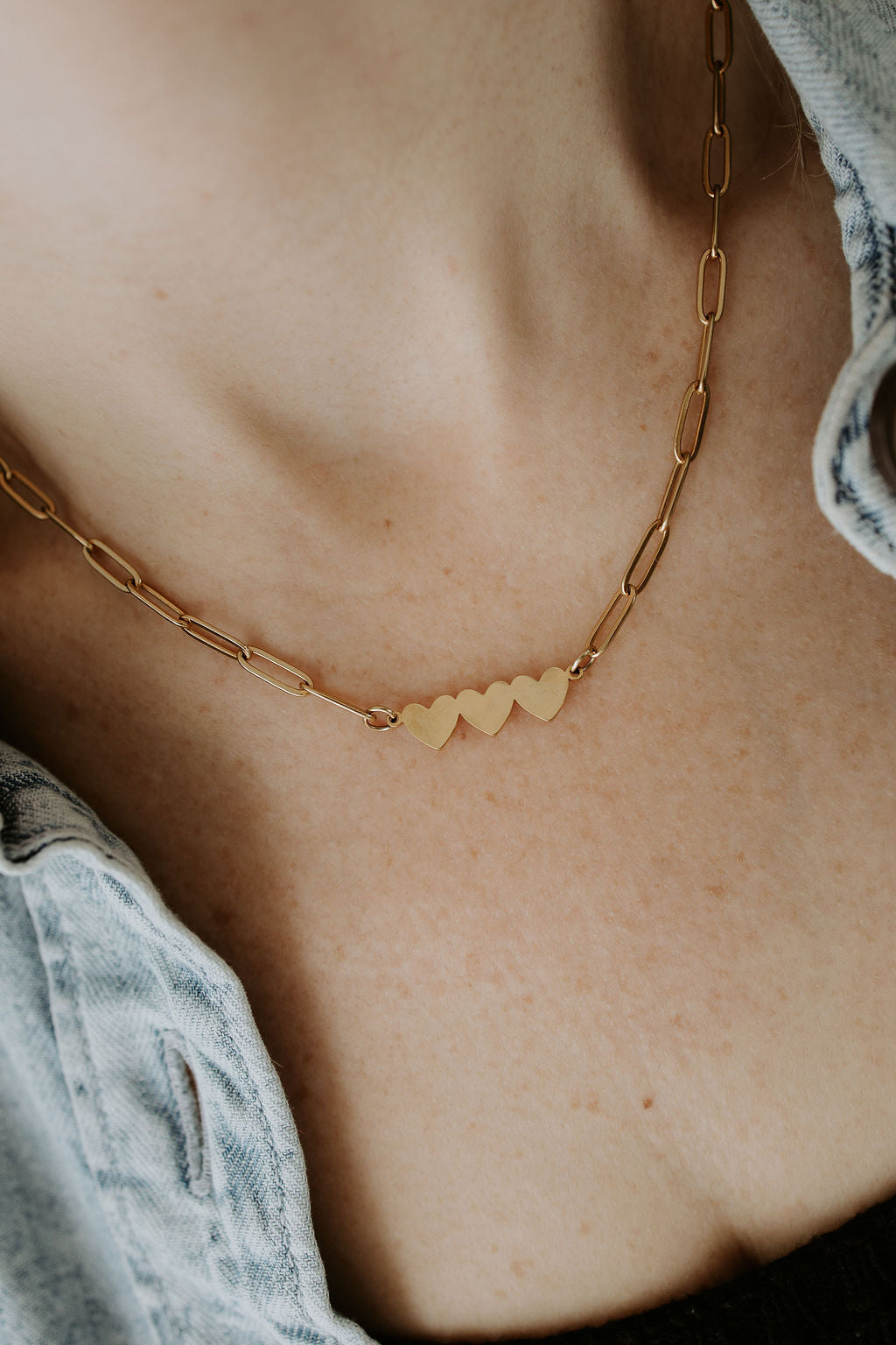 3 HEARTS STORY NECKLACE