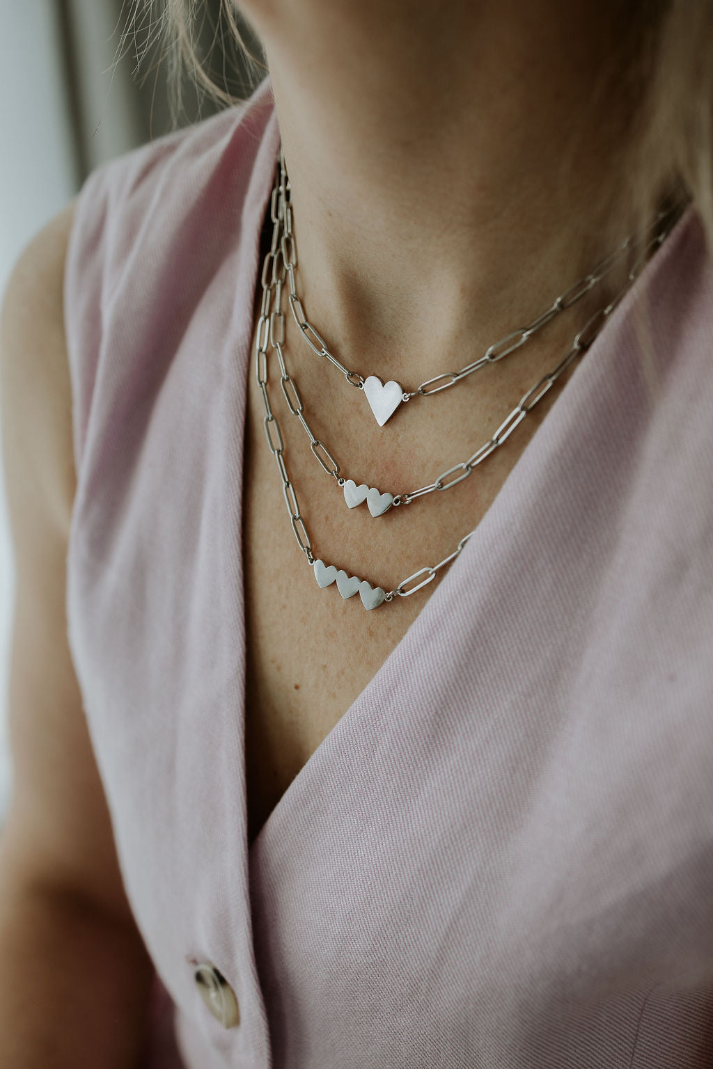 2 HEARTS STORY NECKLACE