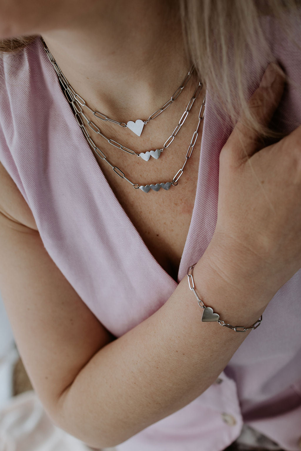 2 HEARTS STORY NECKLACE